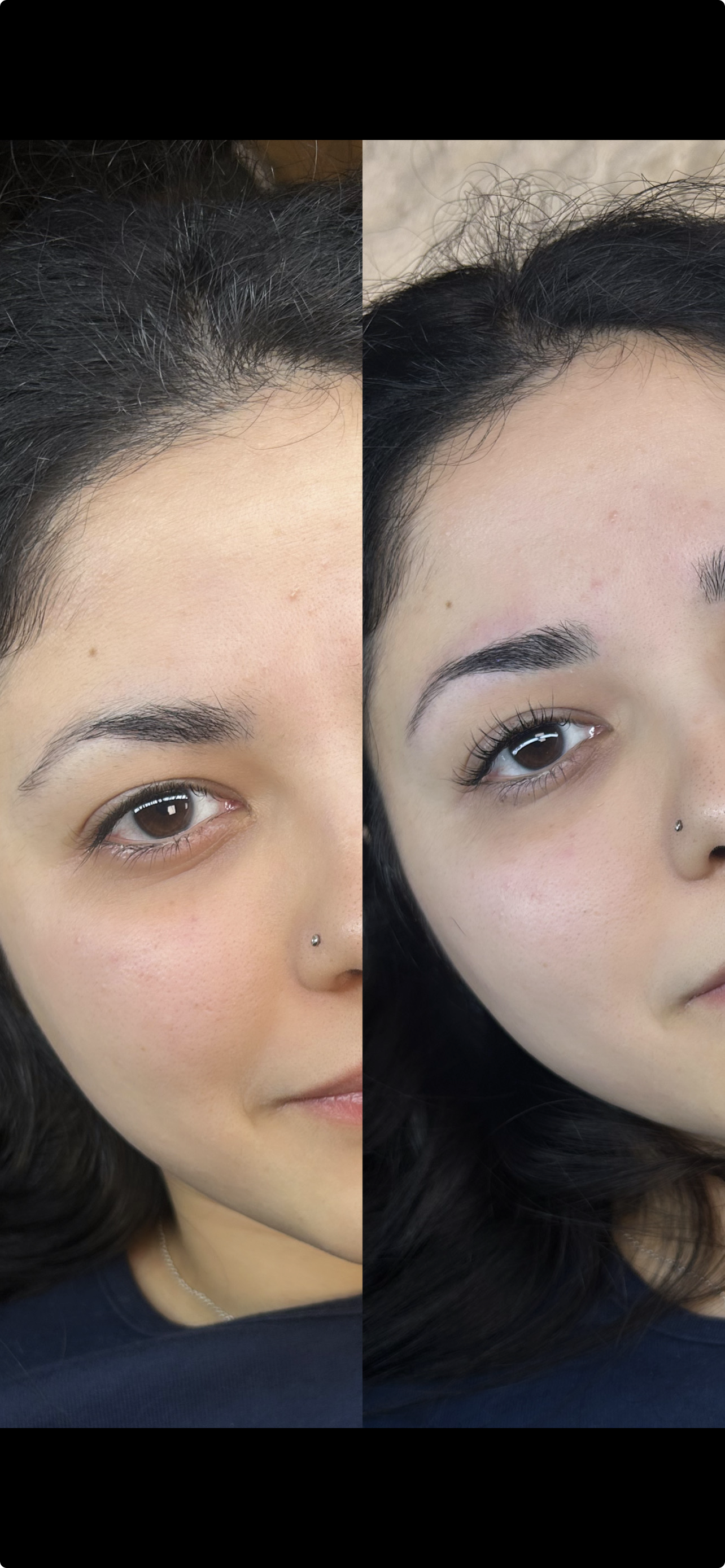 Ilona – Rehaussement avec teinture + Reconstruction sourcils